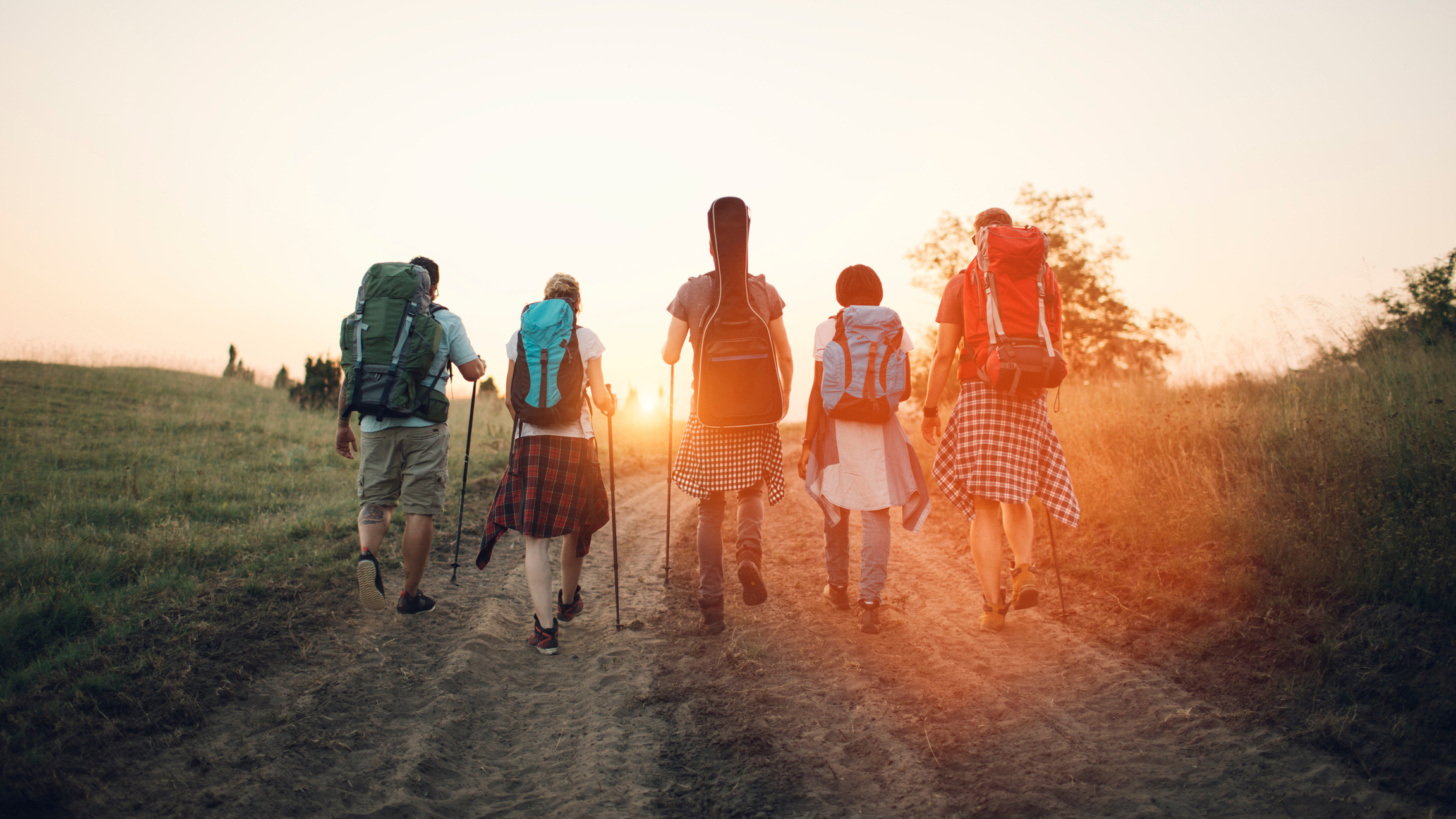 Friends Hiking Together.